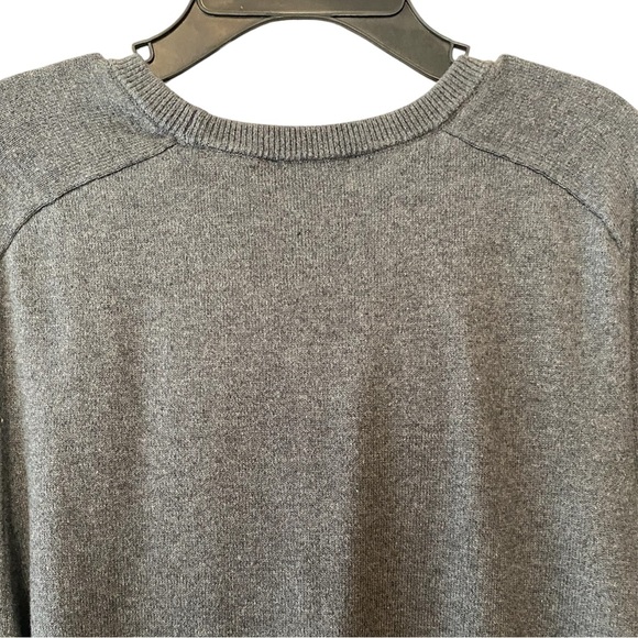 GAP Drop Long Sleeve Pullover Crew Neck Sweater Heather Grey Size Small - Picture 3 of 13